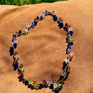 Necklace with colorful stone